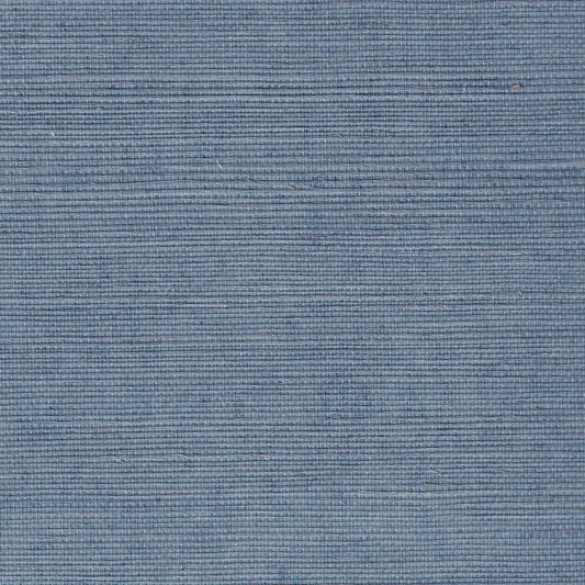 close up of Steel Blue Grasscloth Wallpaper