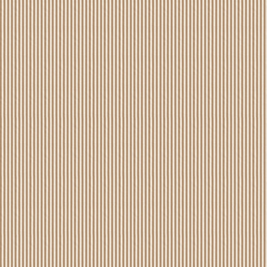 Louisa Camel custom curtain fabric with warm, earthy vertical stripes for a timeless, sophisticated look by Pepper Home.