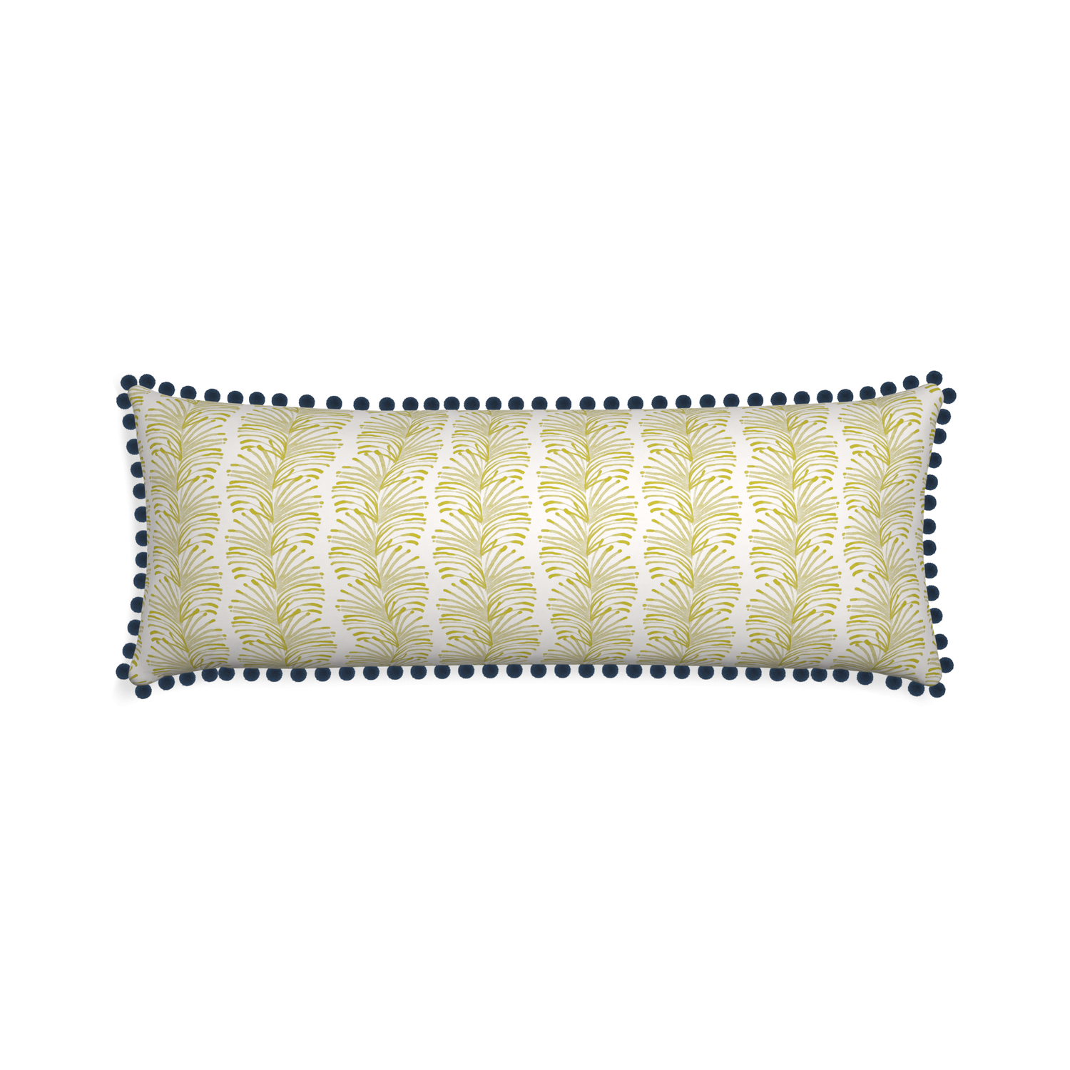 Xl-lumbar emma chartreuse custom yellow stripe chartreusepillow with c on white background