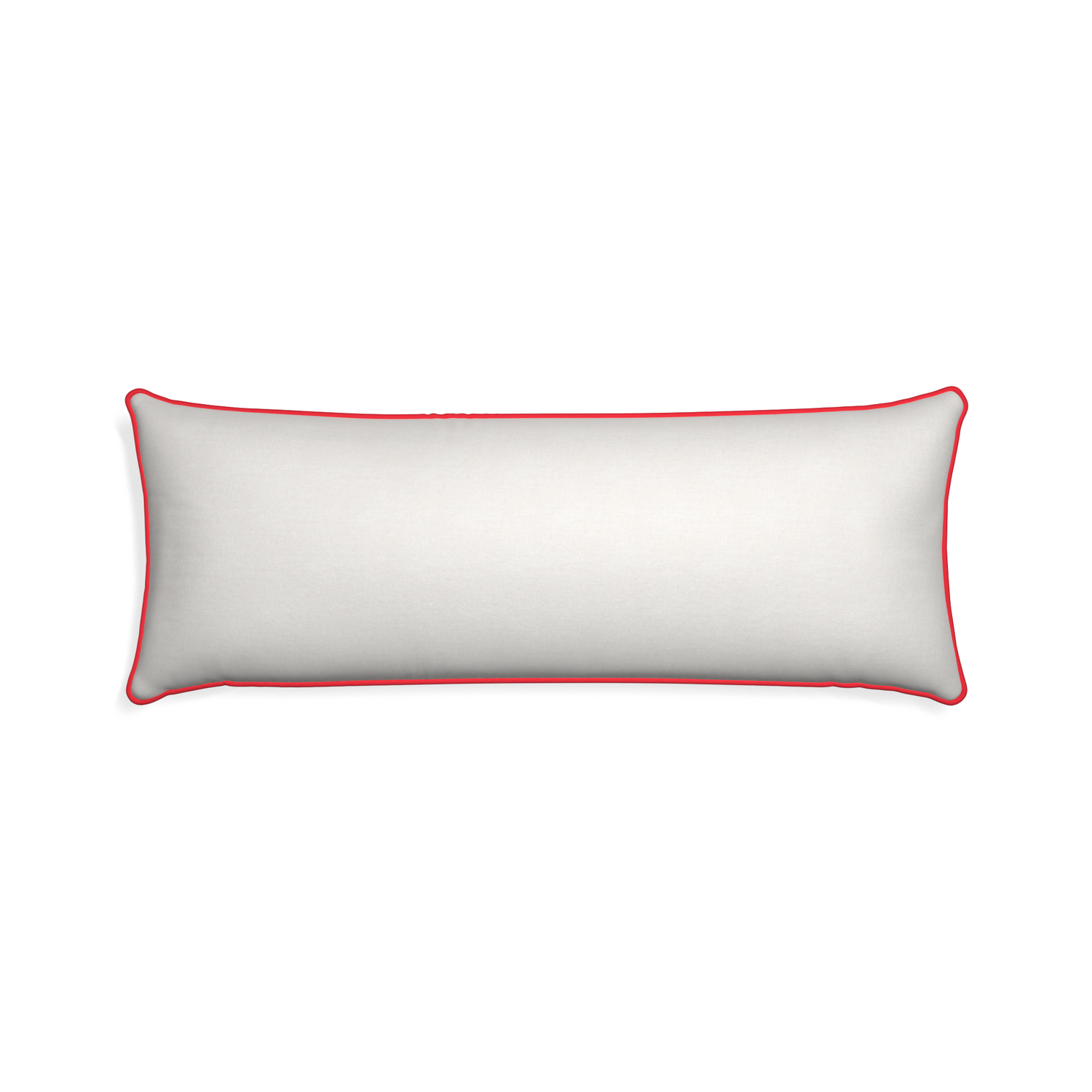 Xl-lumbar flour custom natural whitepillow with cherry piping on white background