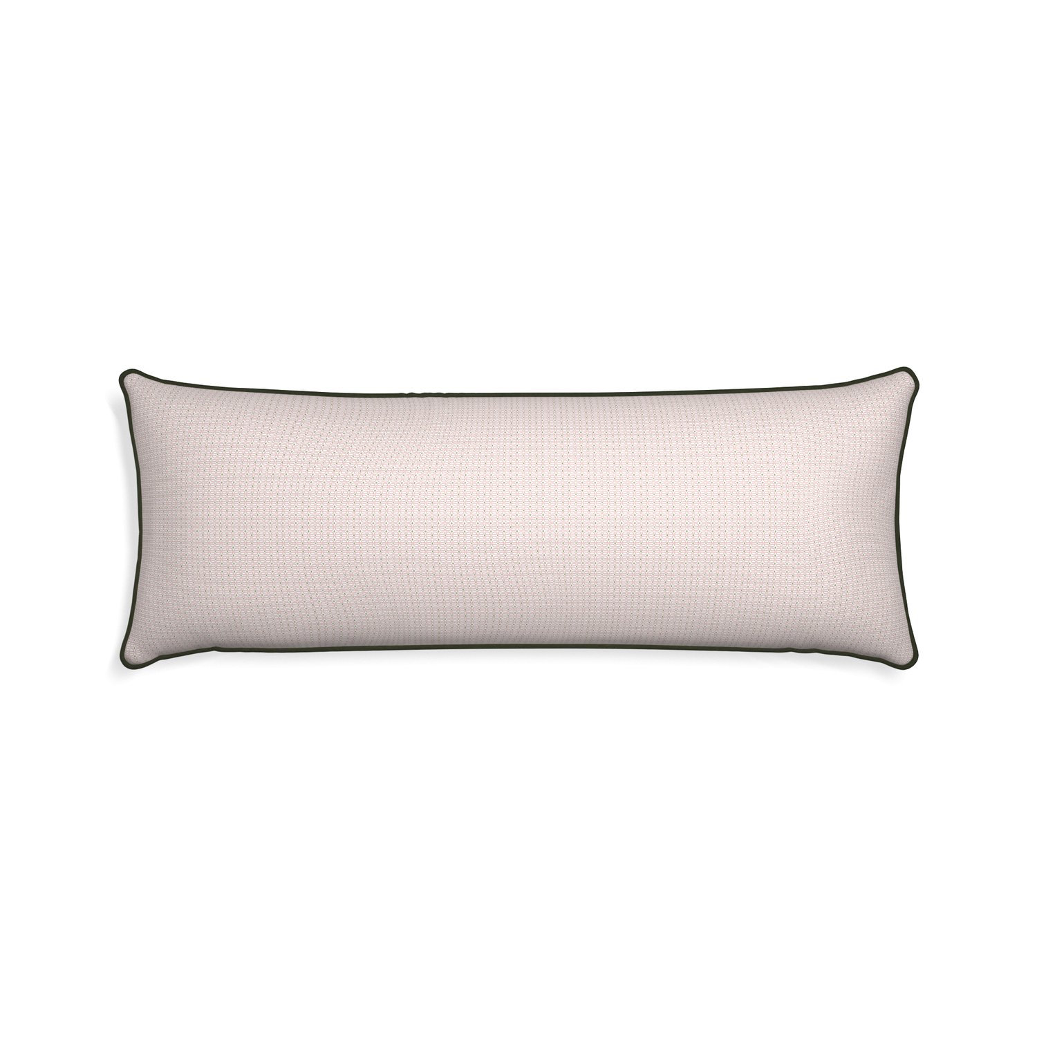 Xl-lumbar loomi pink custom pink geometricpillow with f piping on white background