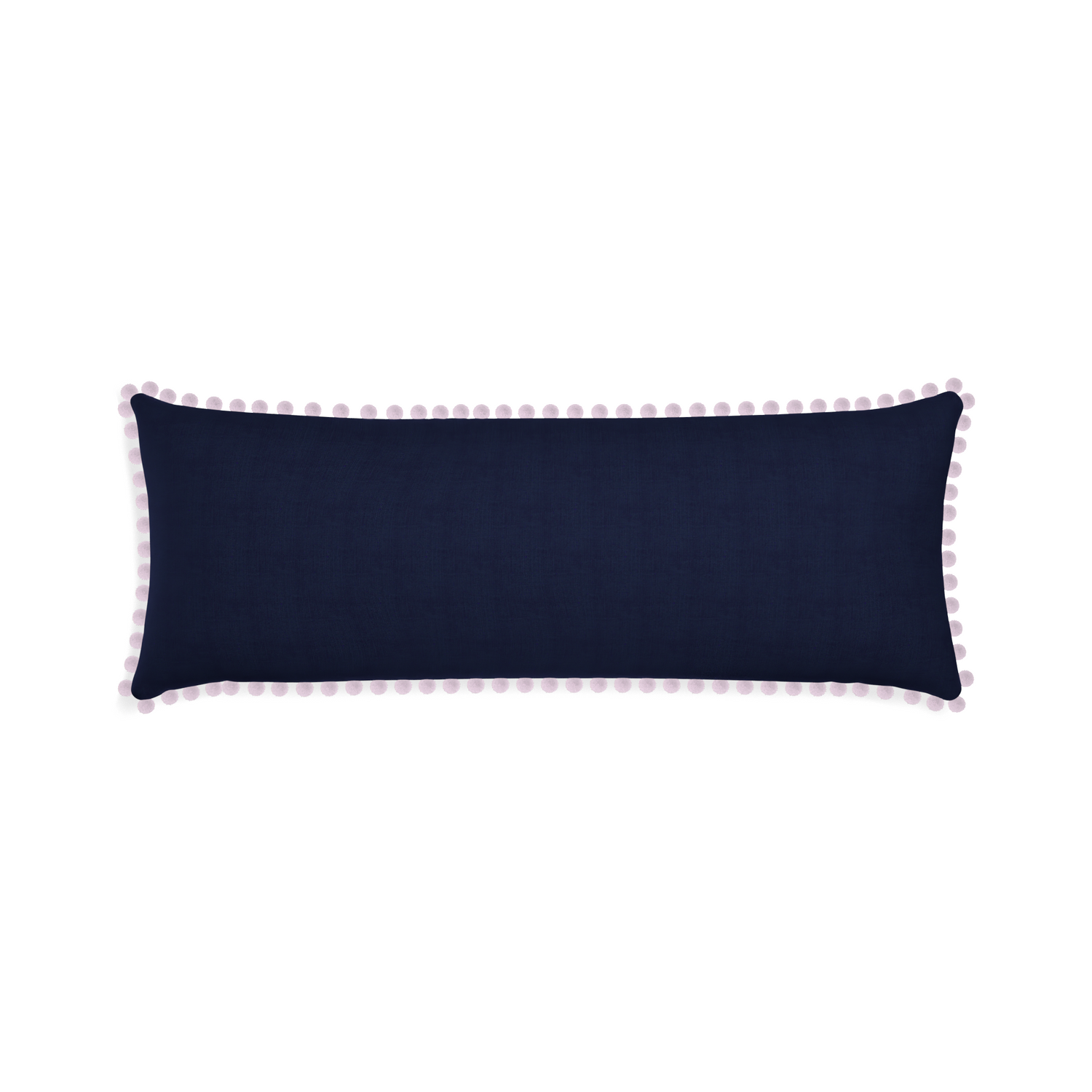 Xl-lumbar midnight custom navy bluepillow with l on white background