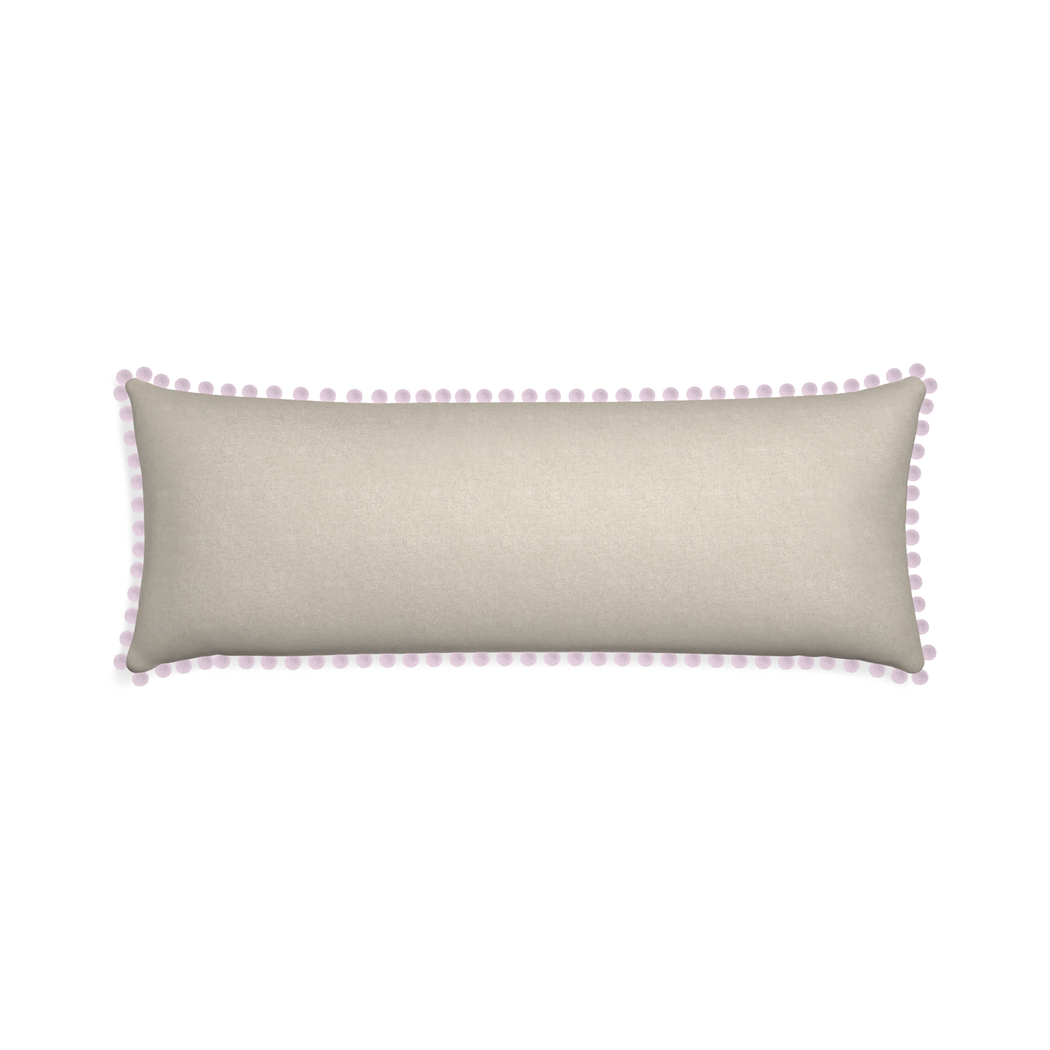 Xl-lumbar oat custom light brownpillow with l on white background