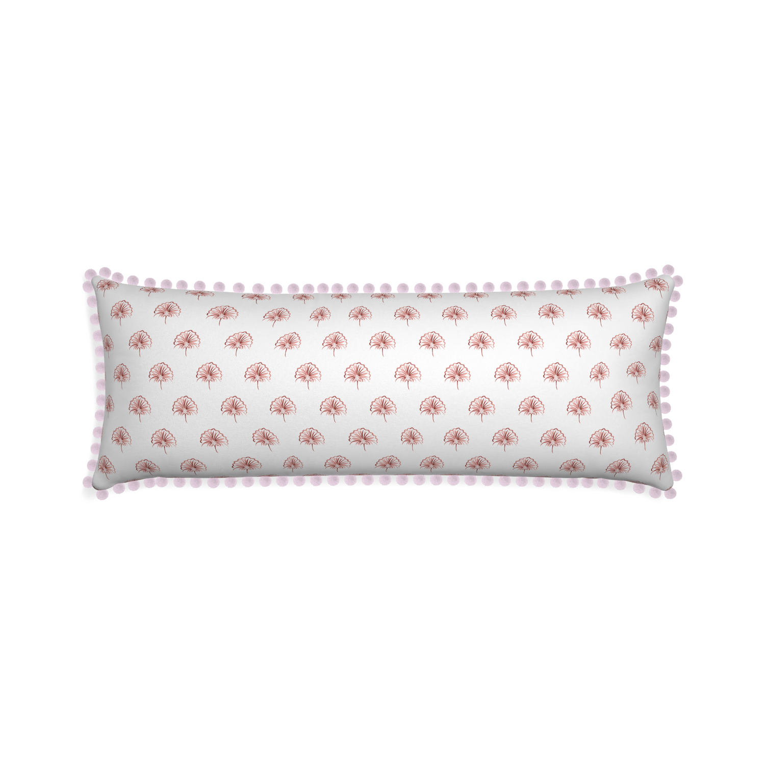 Xl-lumbar penelope rose custom floral pinkpillow with l on white background