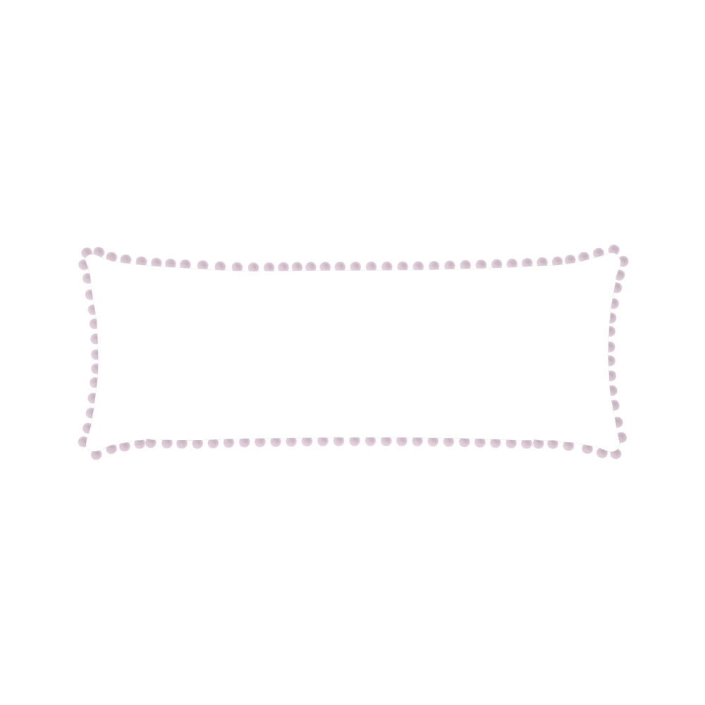 Xl-lumbar gemma pear custom pillow with l on white background