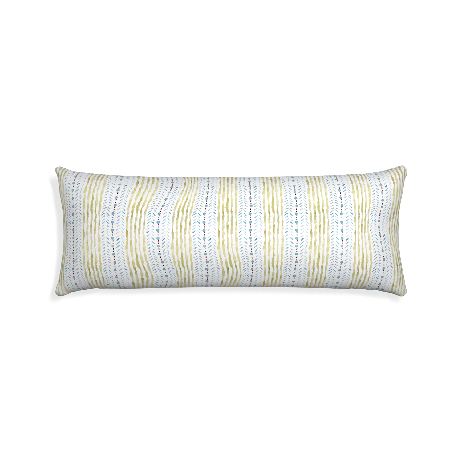 Xl-lumbar julia custom blue & green stripedpillow with none on white background