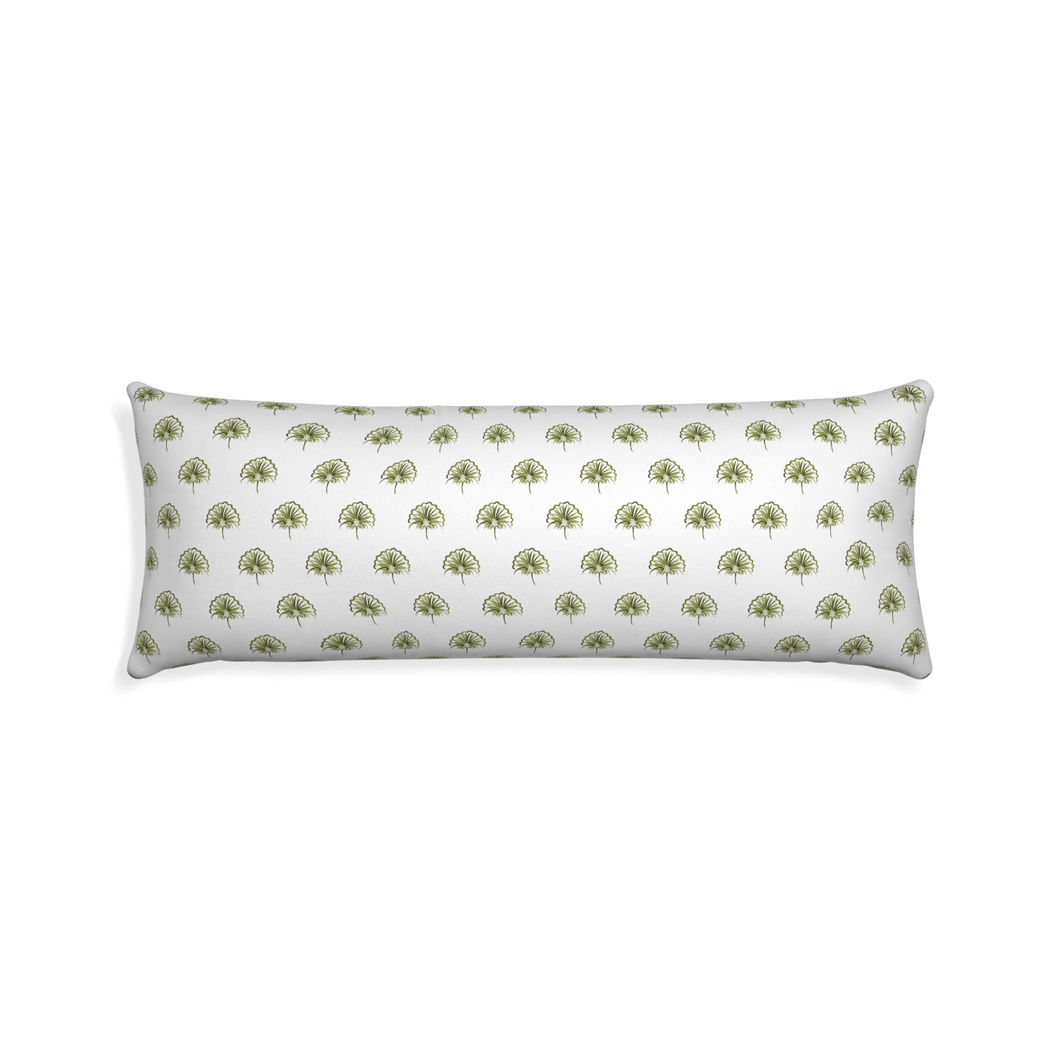 Xl-lumbar penelope moss custom green floralpillow with none on white background