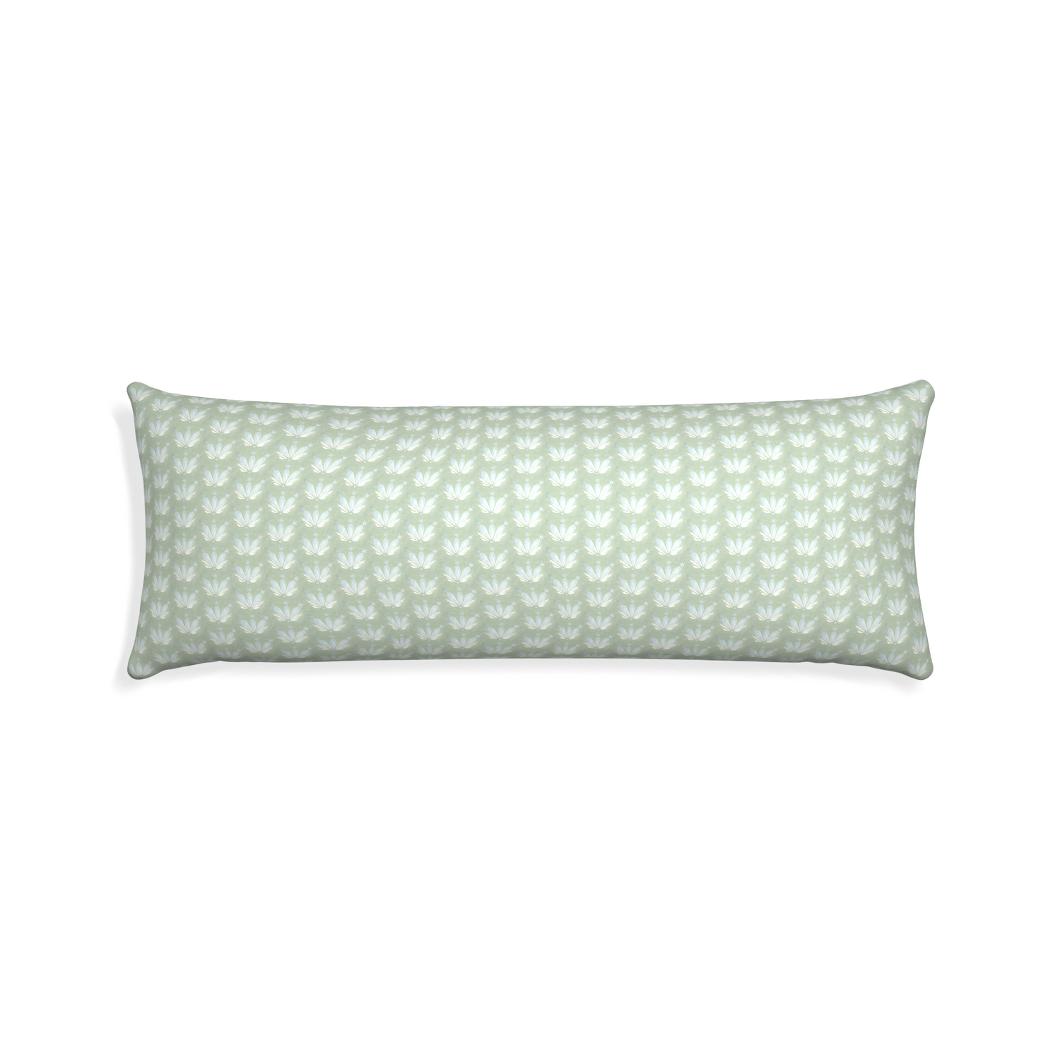 Xl-lumbar serena sea salt custom blue & green floral drop repeatpillow with none on white background
