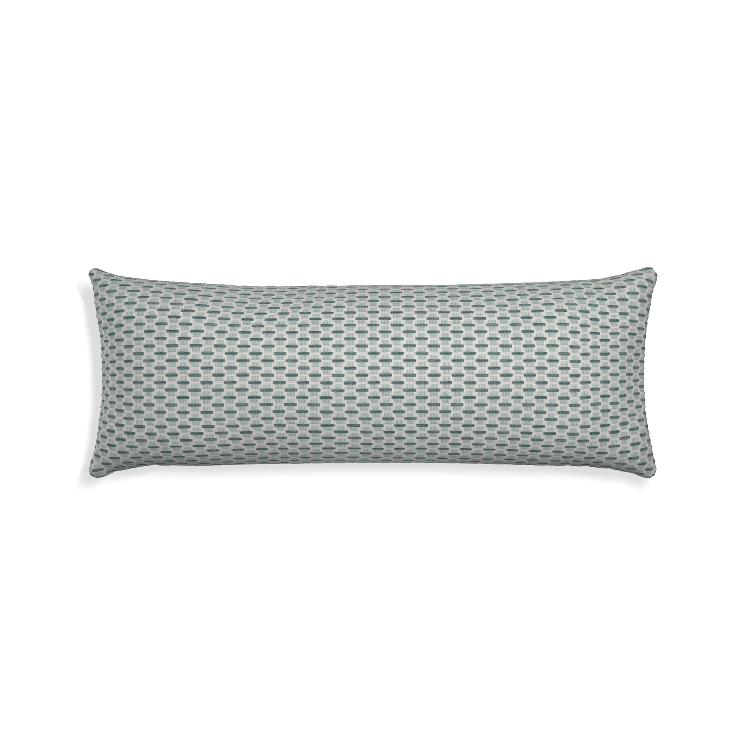 Xl-lumbar willow mint custom green geometric chenillepillow with none on white background