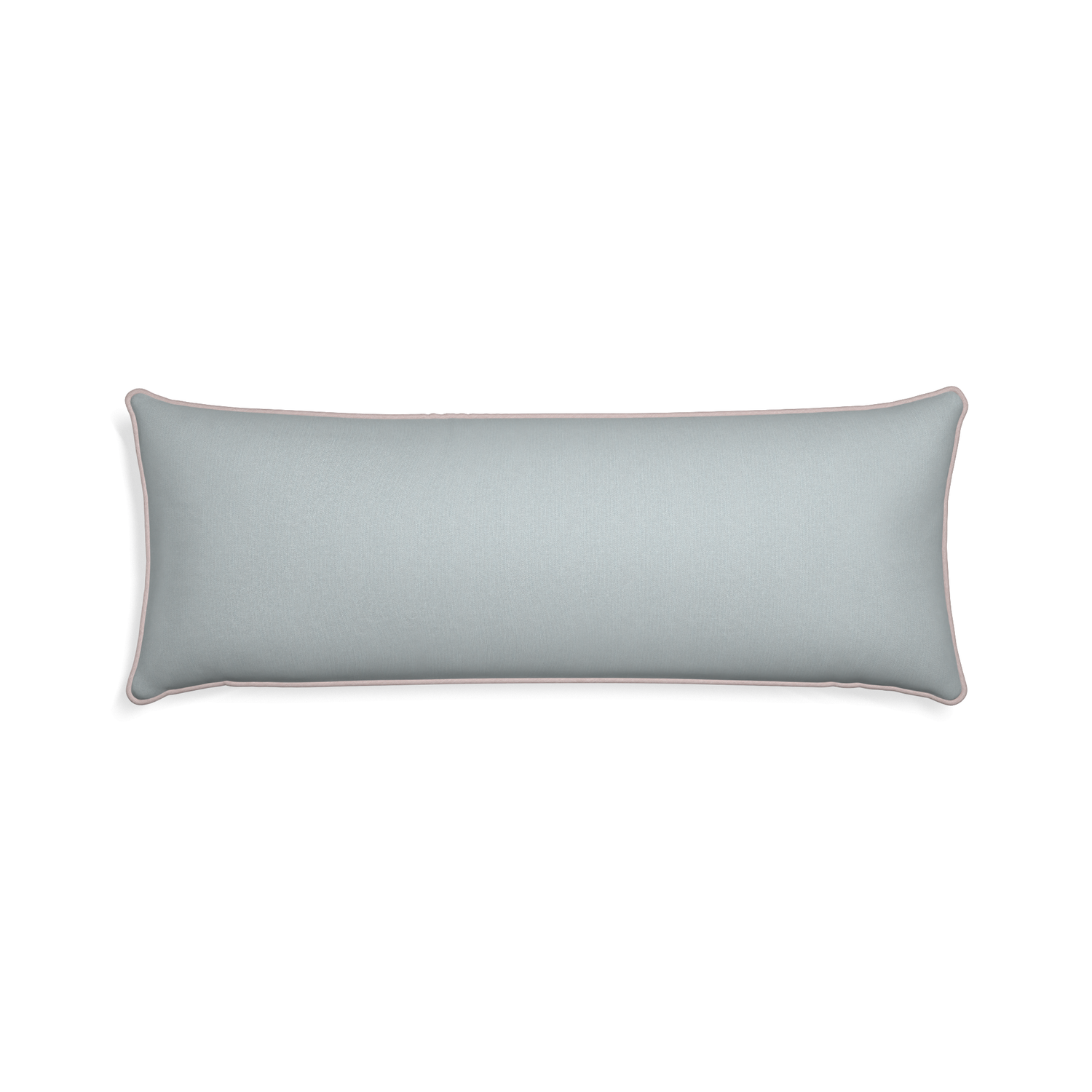 Xl-lumbar sea custom grey bluepillow with orchid piping on white background