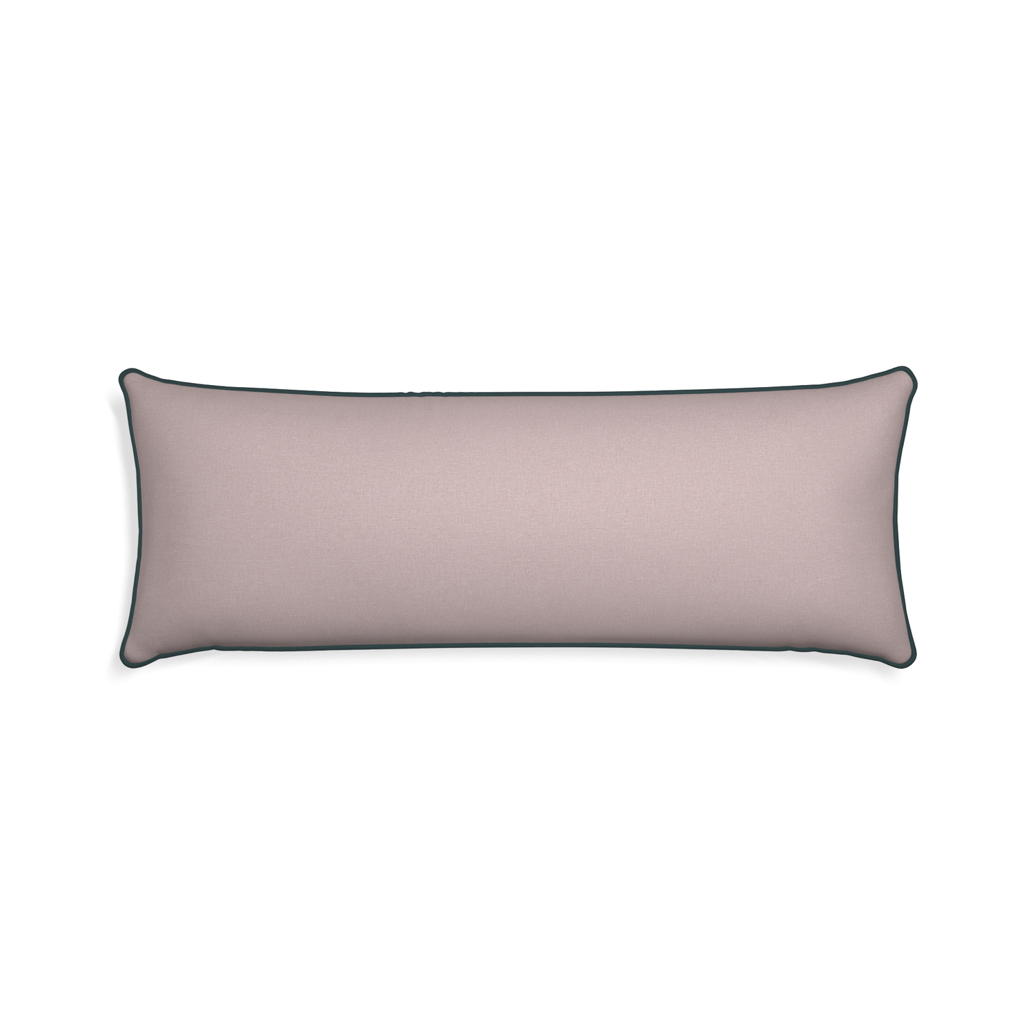 Xl-lumbar orchid custom mauve pinkpillow with p piping on white background