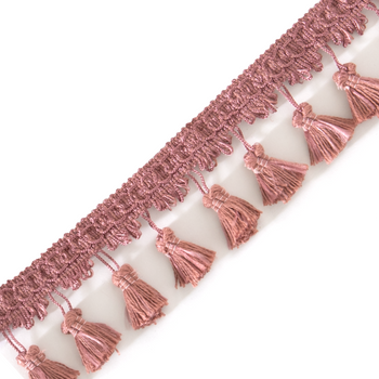 dark pink tassel trim