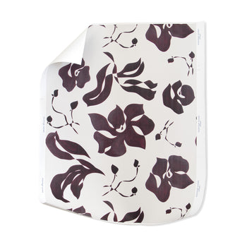 Georgia Burgundy fabric with abstract botanical burgundy and cream print by Pepper Home, perfect for custom curtains.