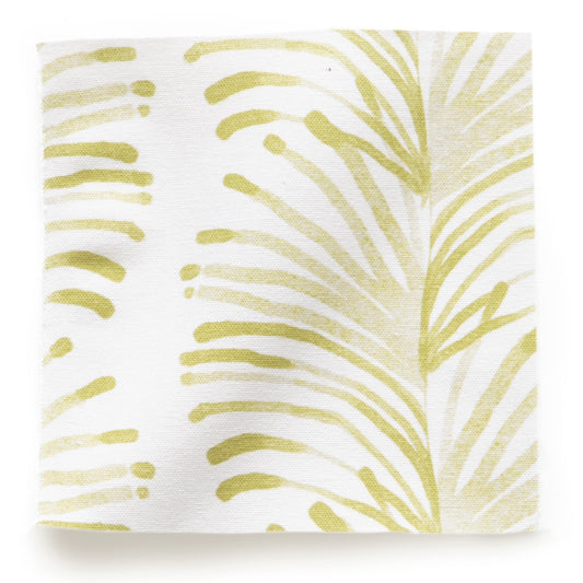 Yellow Stripe Chartreuse Printed Cotton Swatch