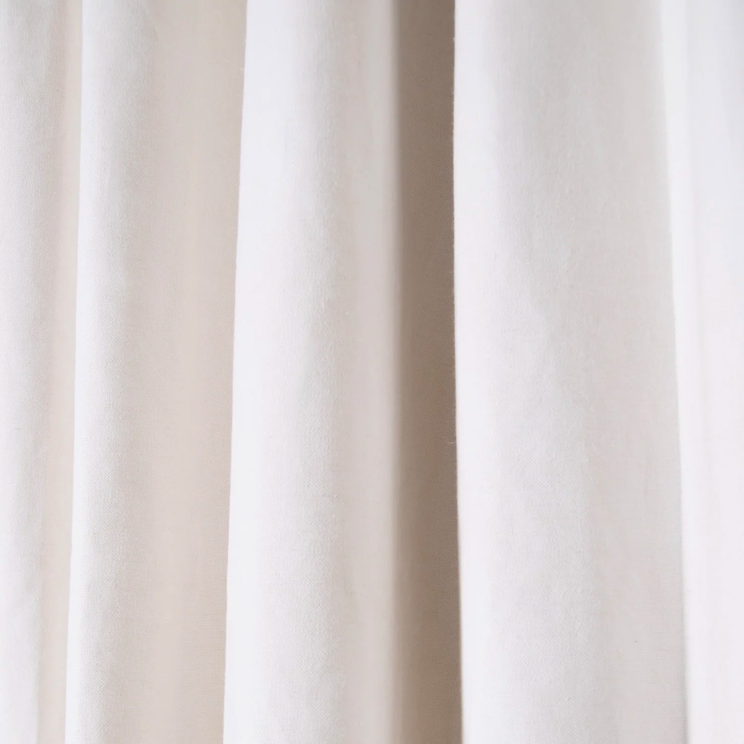 Natural White Linen Curtain Close-Up