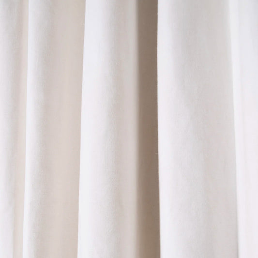 Natural White Linen Curtain Close-Up