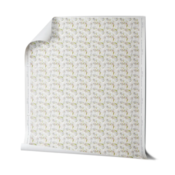 Grey Floral Printed Wallpaper