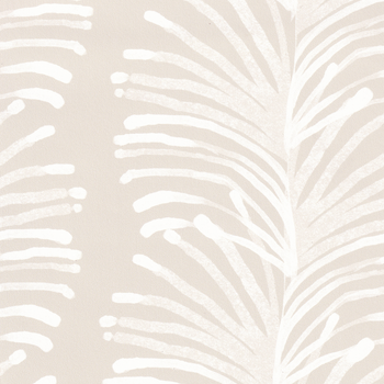 Emma Sand botanical print fabric in soft Mediterranean shades, perfect for custom curtains by Pepper Home.