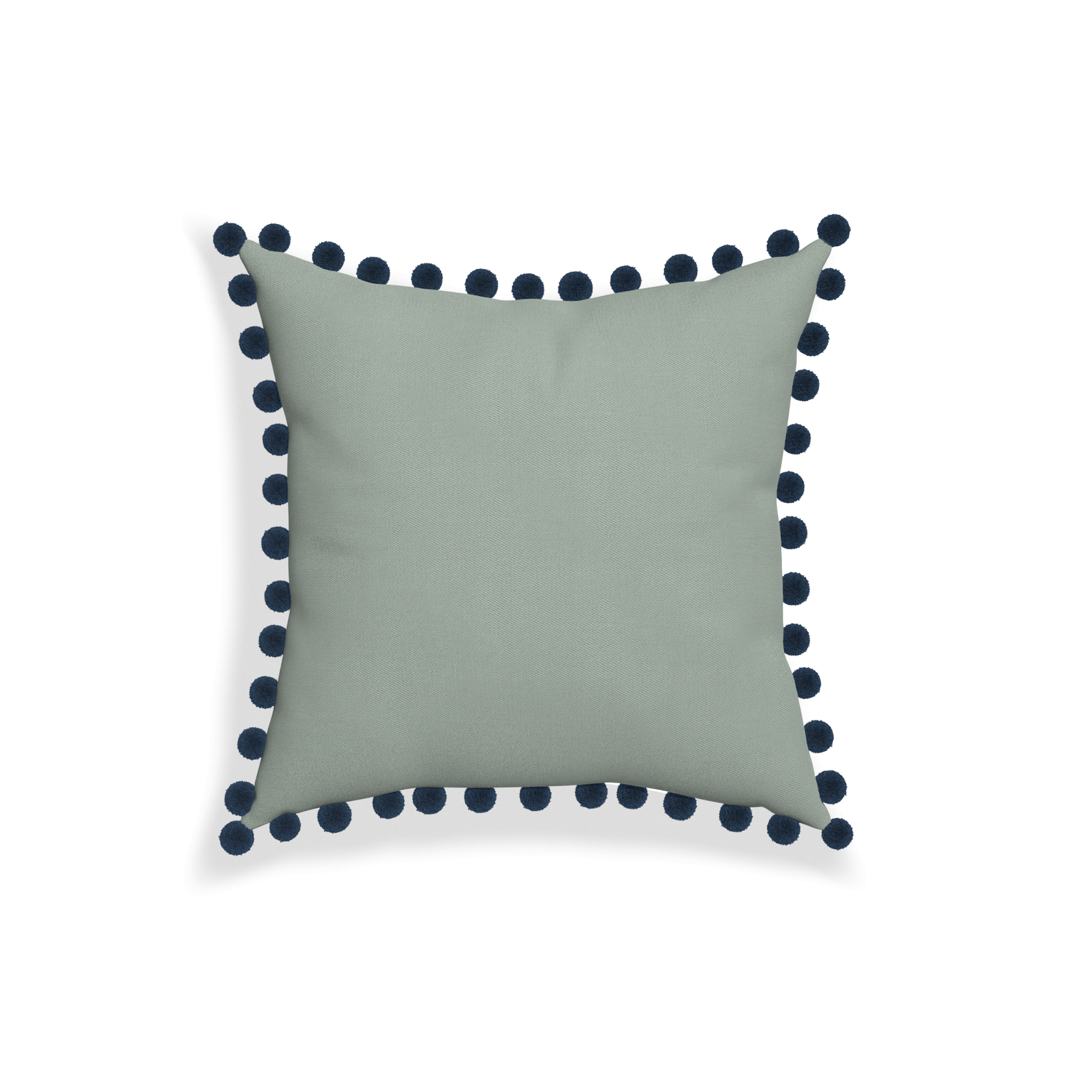 18-square sage custom sage green cottonpillow with c on white background
