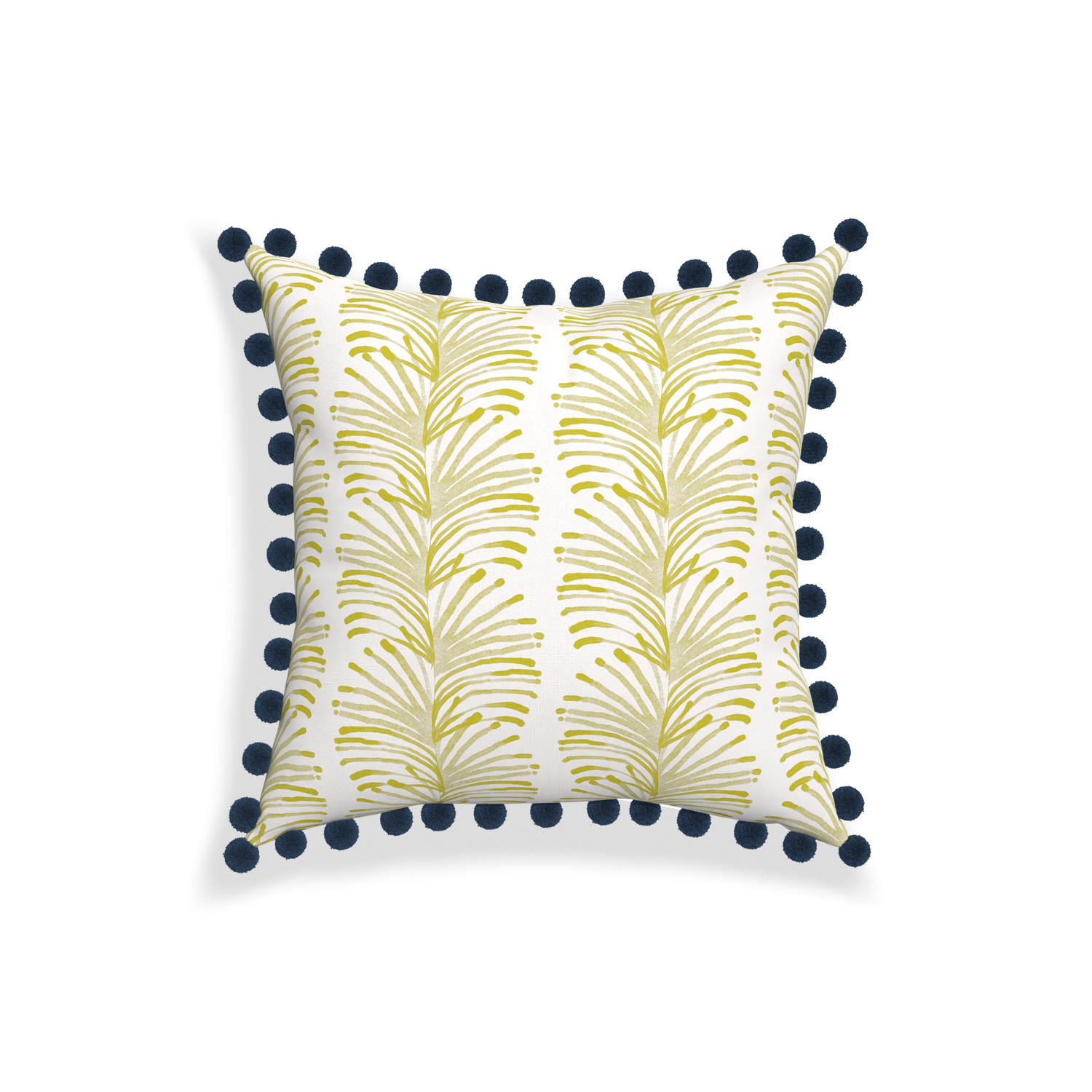 18-square emma chartreuse custom yellow stripe chartreusepillow with c on white background