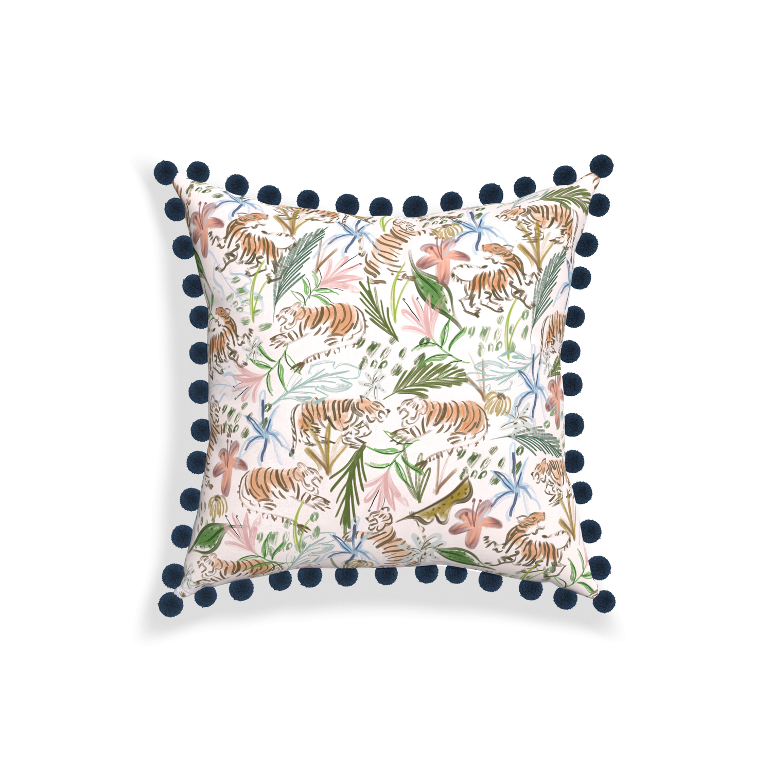 18-square frida pink custom pink chinoiserie tigerpillow with c on white background