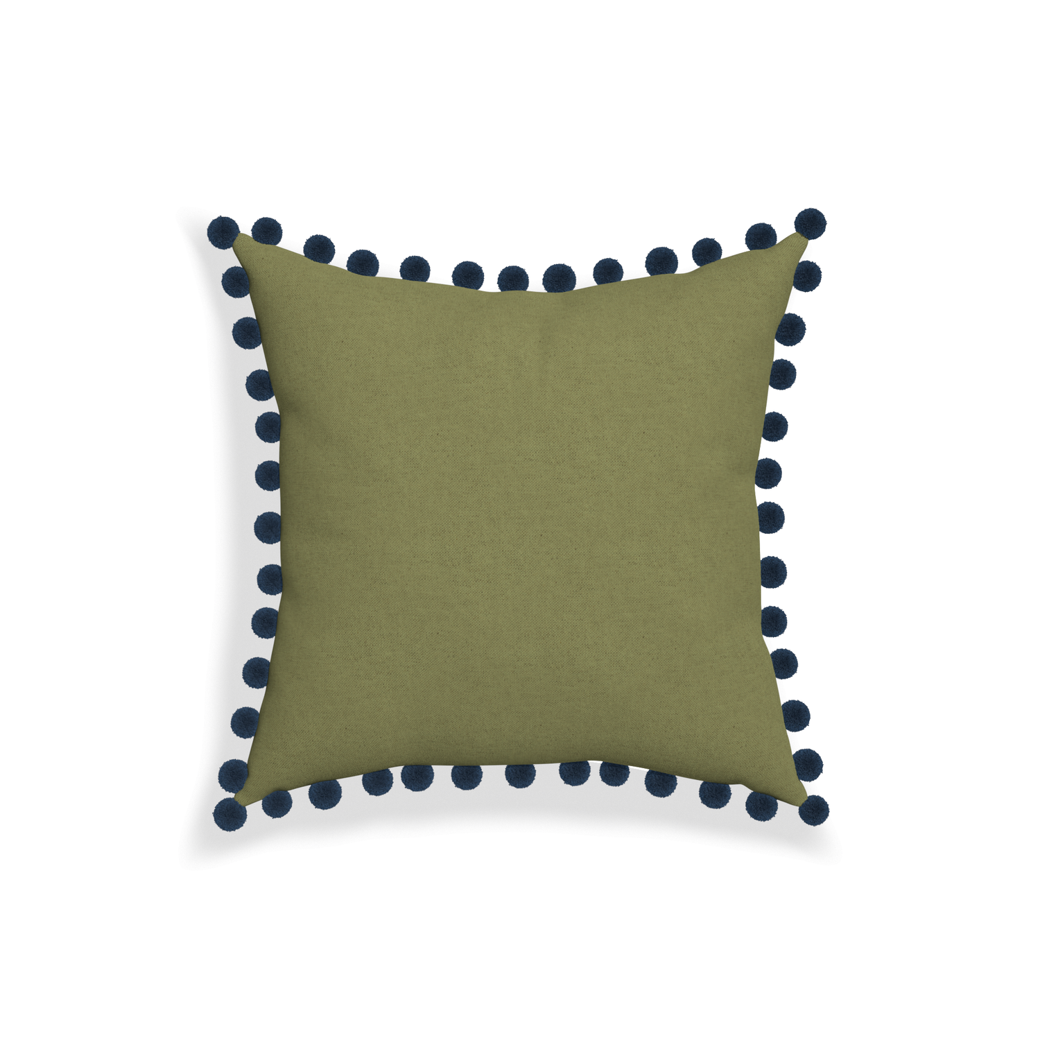 18-square moss custom moss greenpillow with c on white background