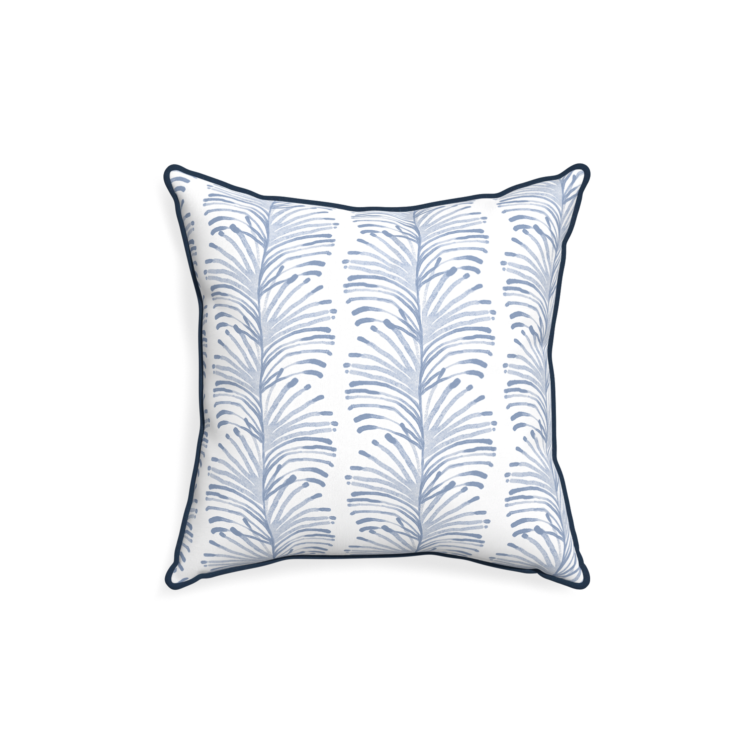 18-square emma sky custom sky blue botanical stripepillow with c piping on white background