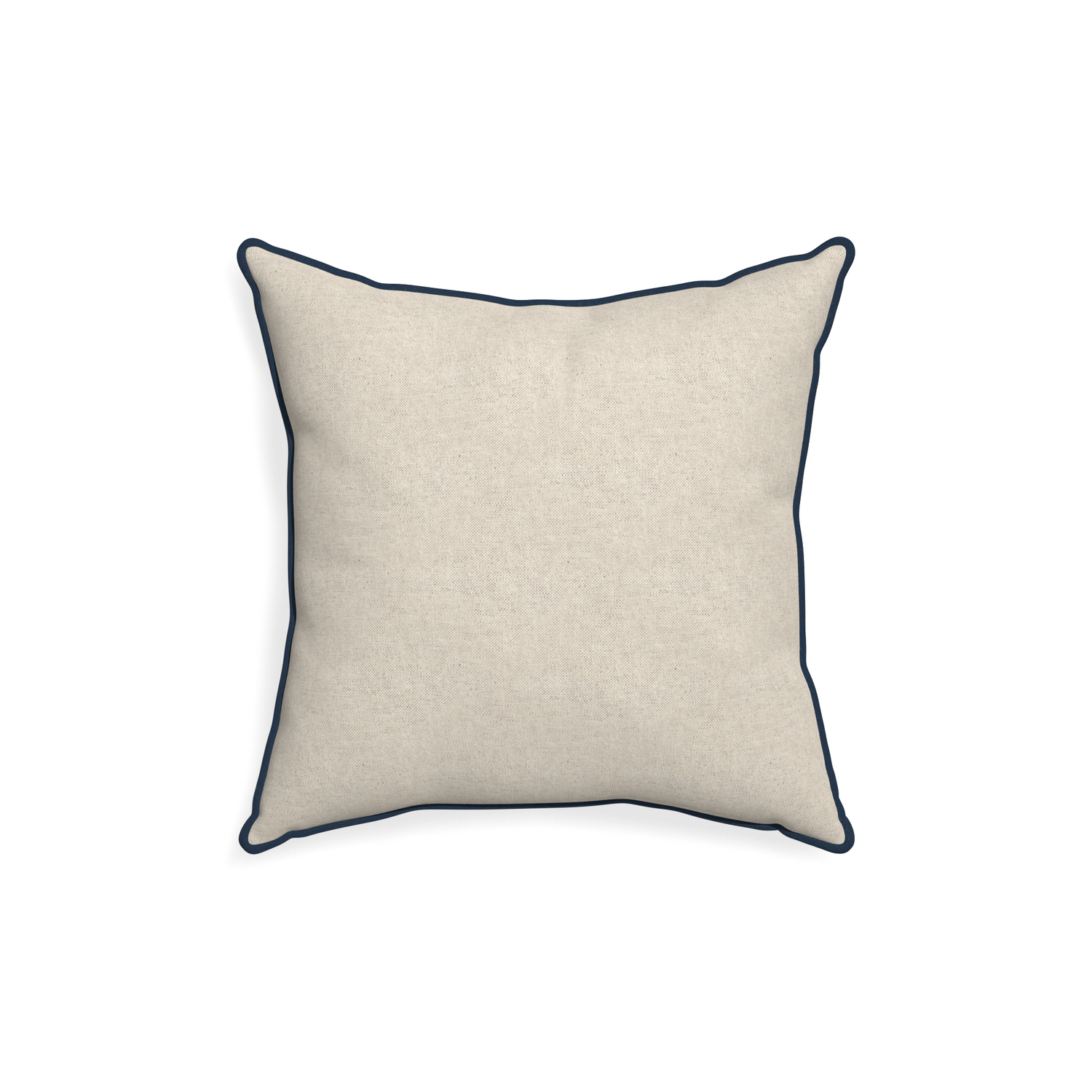 18-square oat custom light brownpillow with c piping on white background