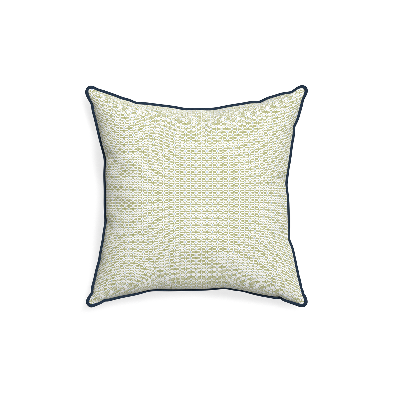 18-square loomi moss custom moss green geometricpillow with c piping on white background