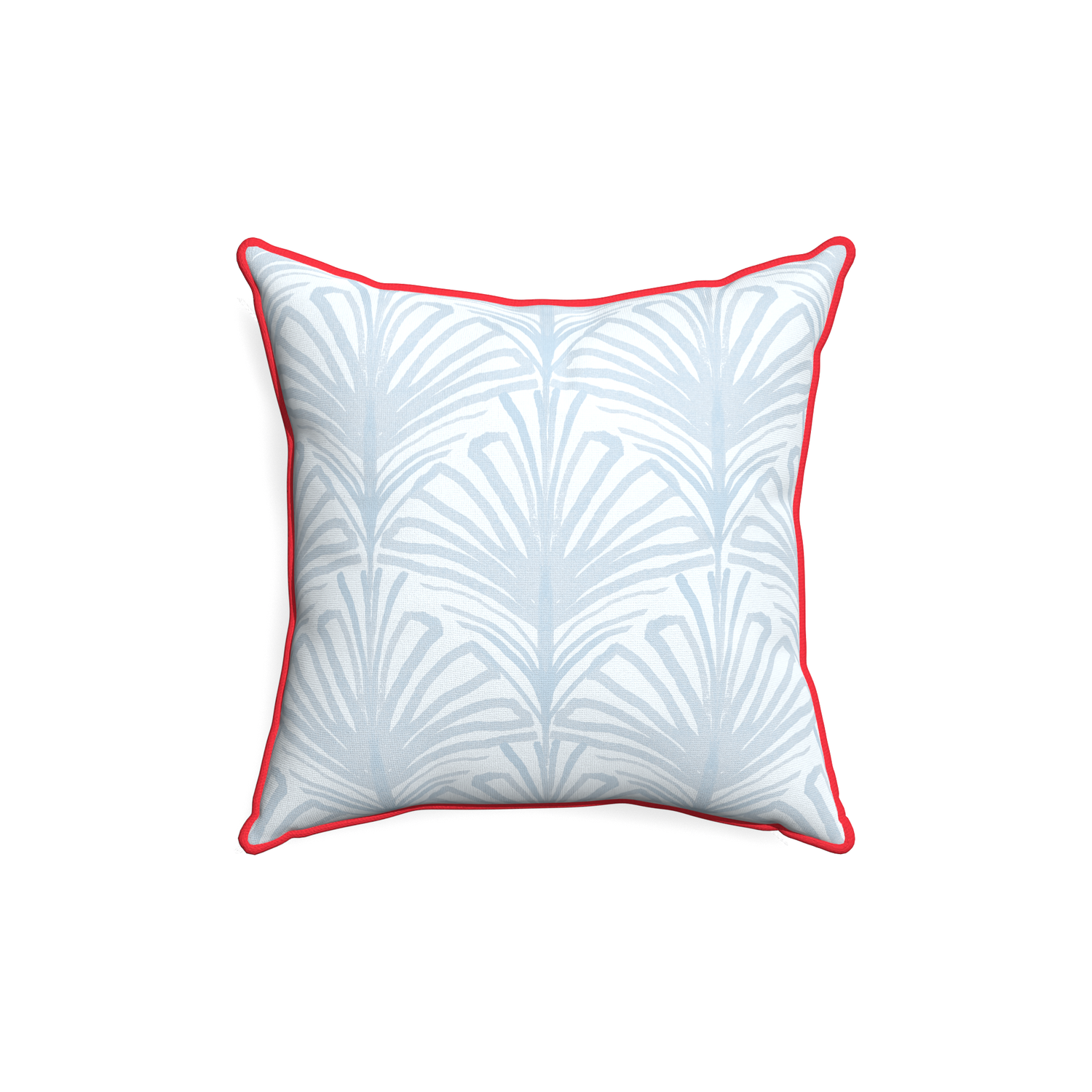 18-square suzy sky custom pillow with cherry piping on white background
