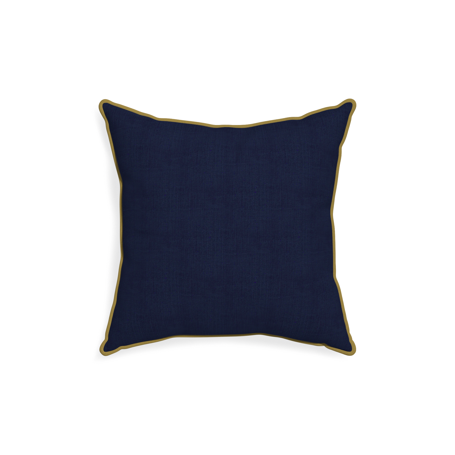 18-square midnight custom navy bluepillow with c piping on white background