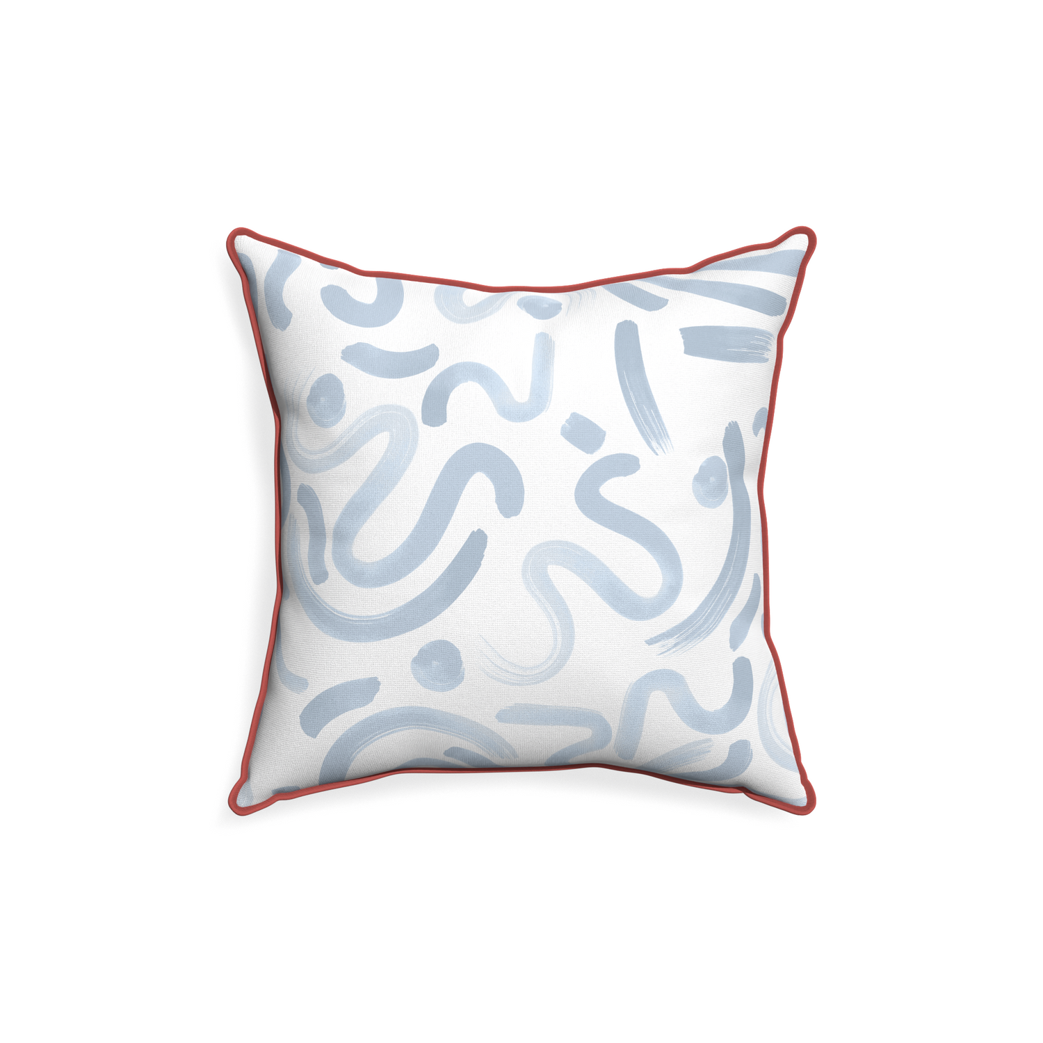 18-square hockney sky custom pillow with c piping on white background