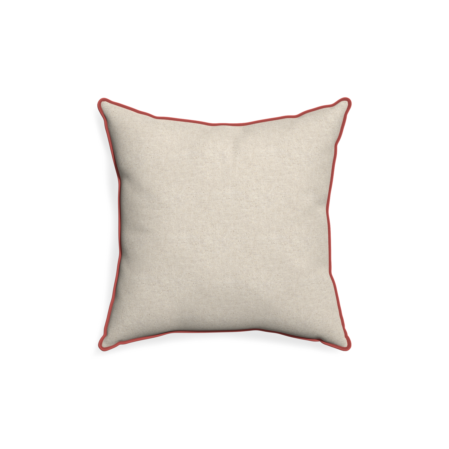 18-square oat custom pillow with c piping on white background