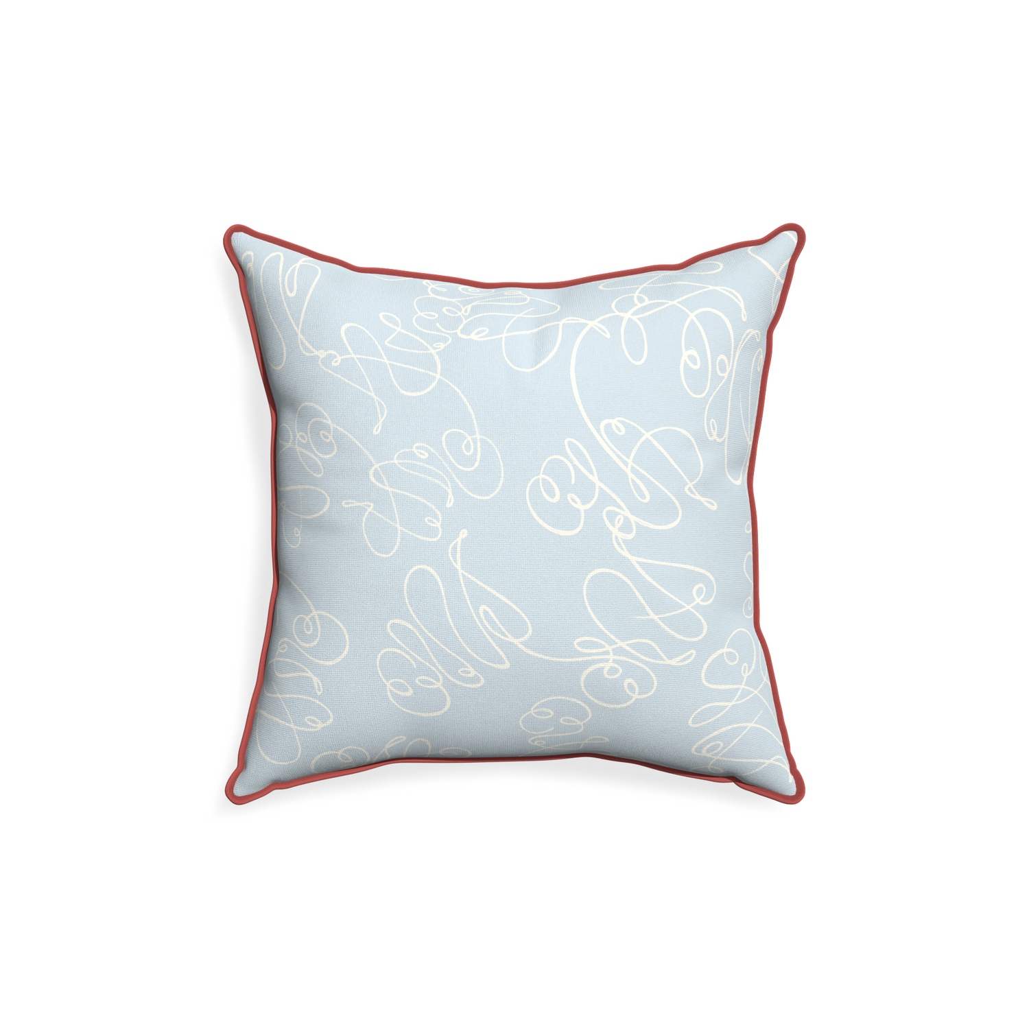 18-square mirabella custom pillow with c piping on white background