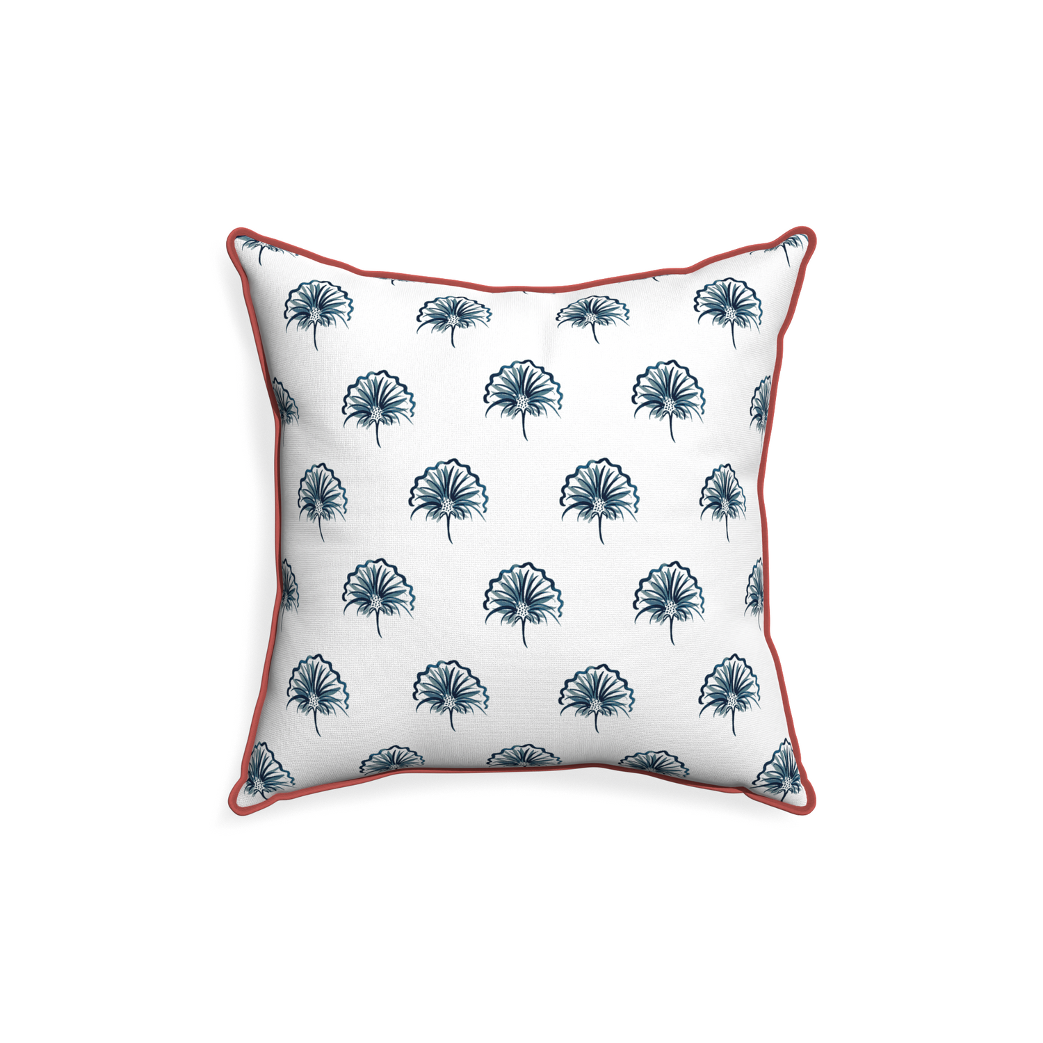 18-square penelope midnight custom pillow with c piping on white background