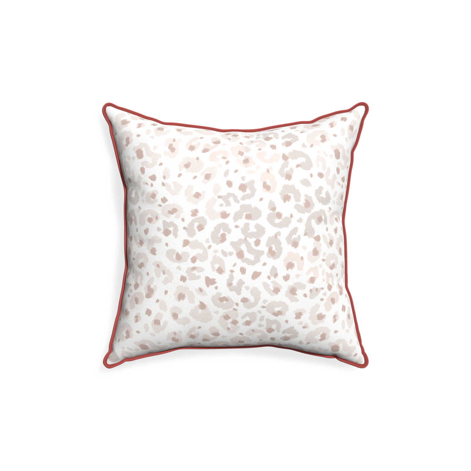 18-square rosie custom pillow with c piping on white background