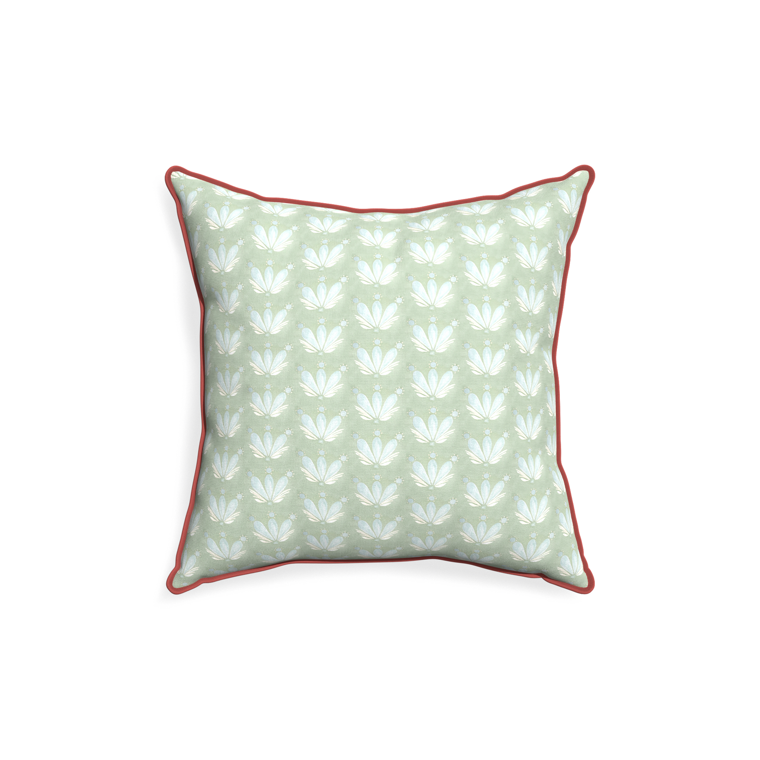 18-square serena sea salt custom pillow with c piping on white background