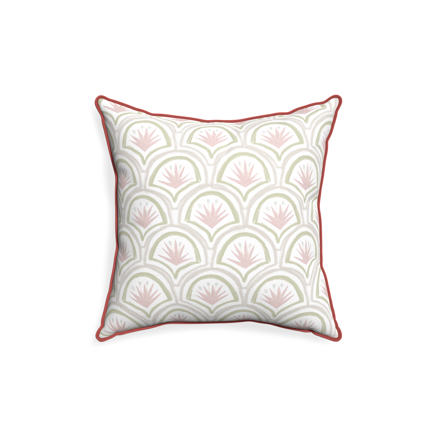 18-square thatcher rose custom pillow with c piping on white background