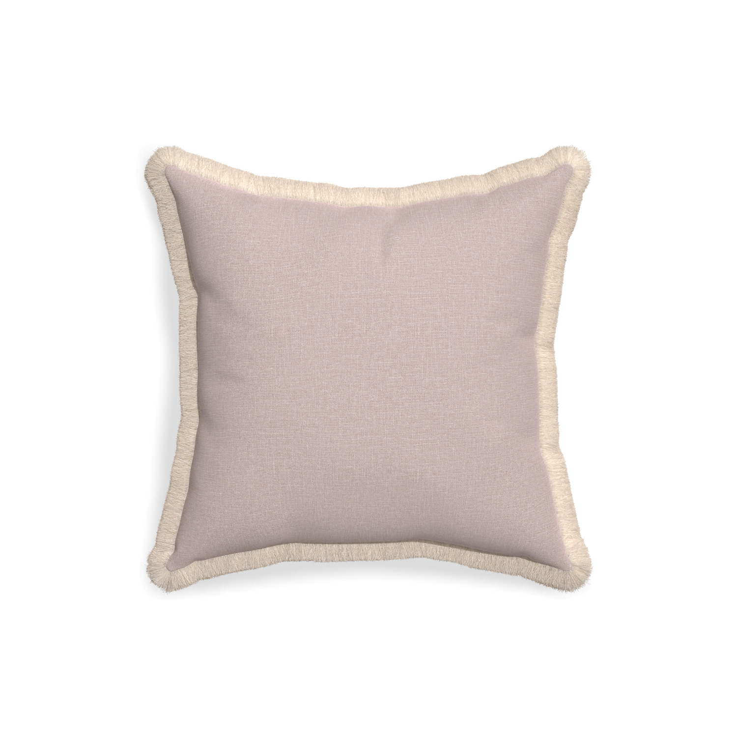18-square orchid custom mauve pinkpillow with cream fringe on white background