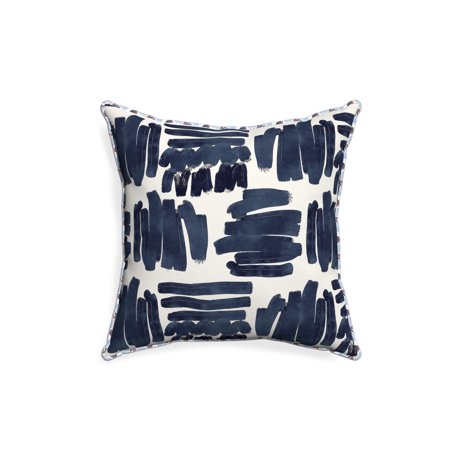 18-square warby custom pillow with e piping on white background