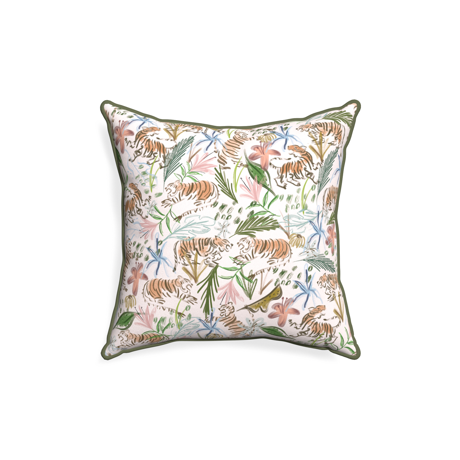 18-square frida pink custom pink chinoiserie tigerpillow with f piping on white background