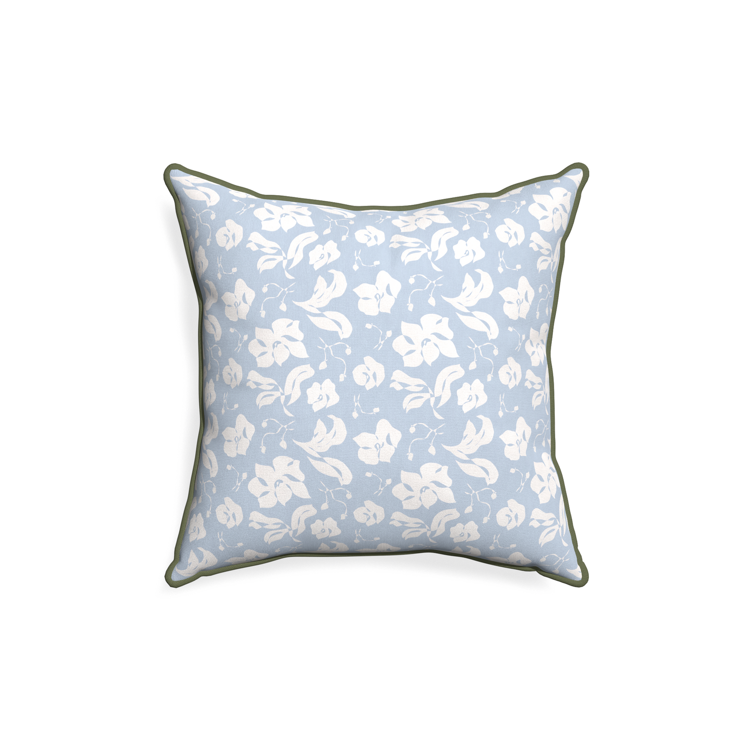18-square georgia custom pillow with f piping on white background