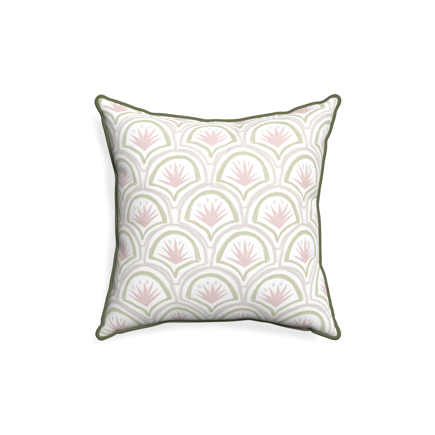 18-square thatcher rose custom pillow with f piping on white background