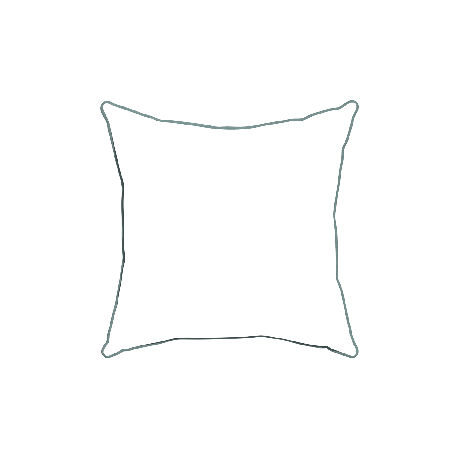 18-square hayes sea salt custom blue geometric pillow with harbor piping on white background