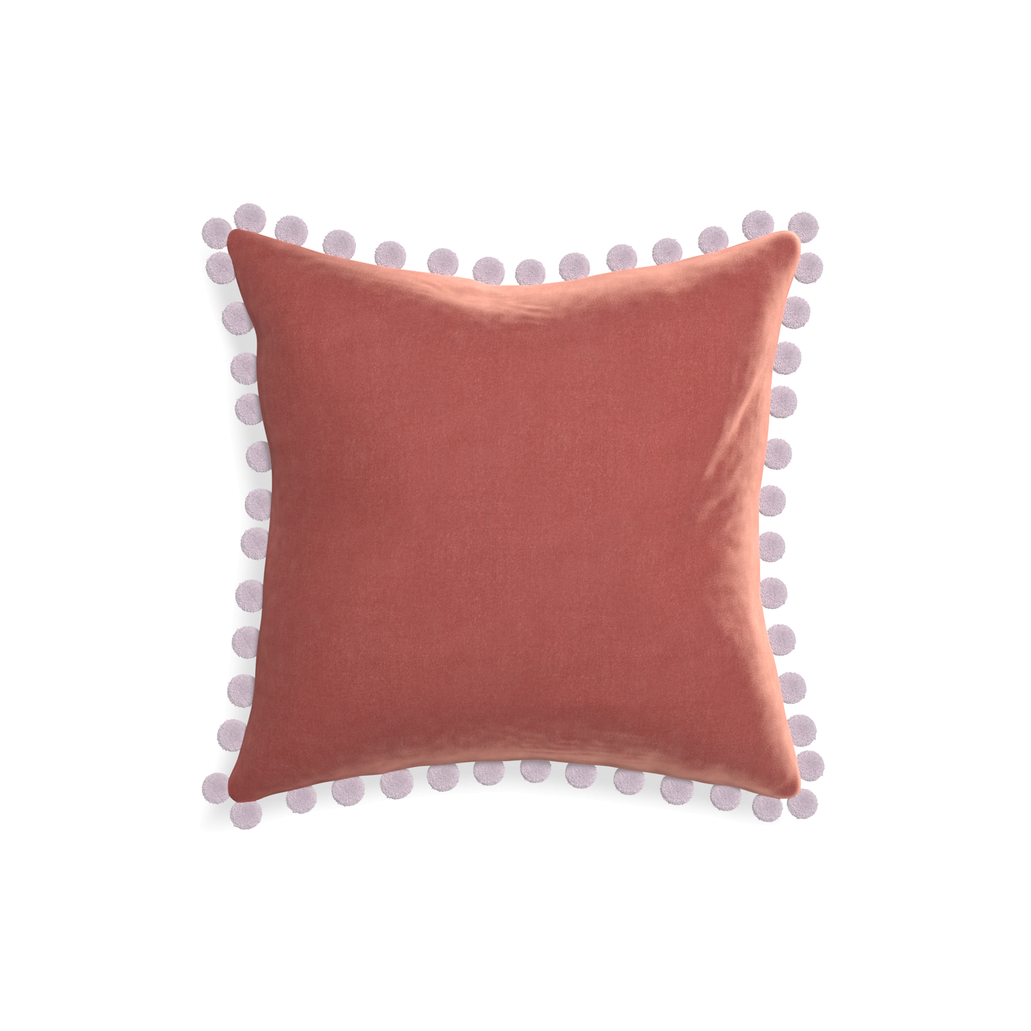 18-square cosmo velvet custom coralpillow with l on white background