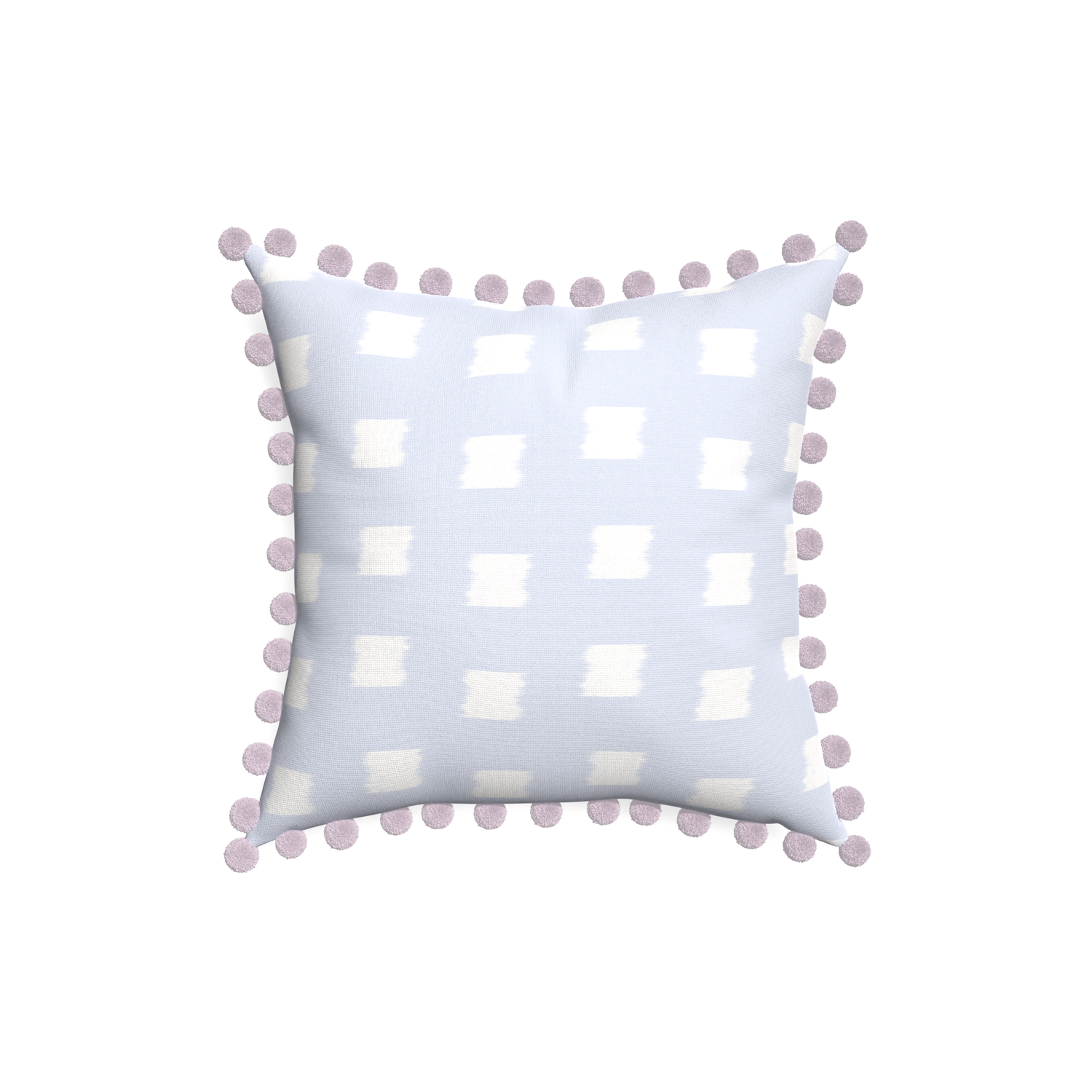 18-square denton custom pillow with l on white background