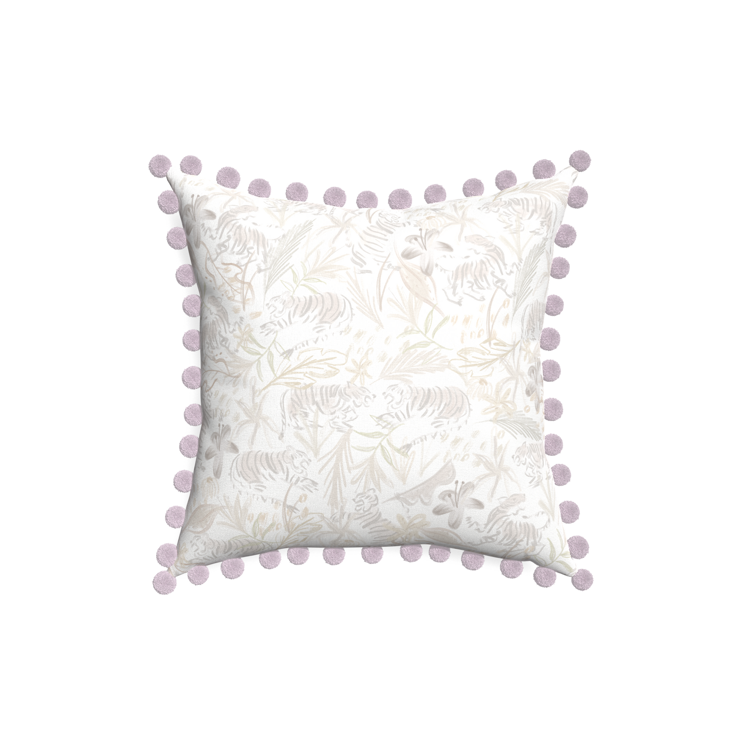 18-square frida sand custom pillow with l on white background