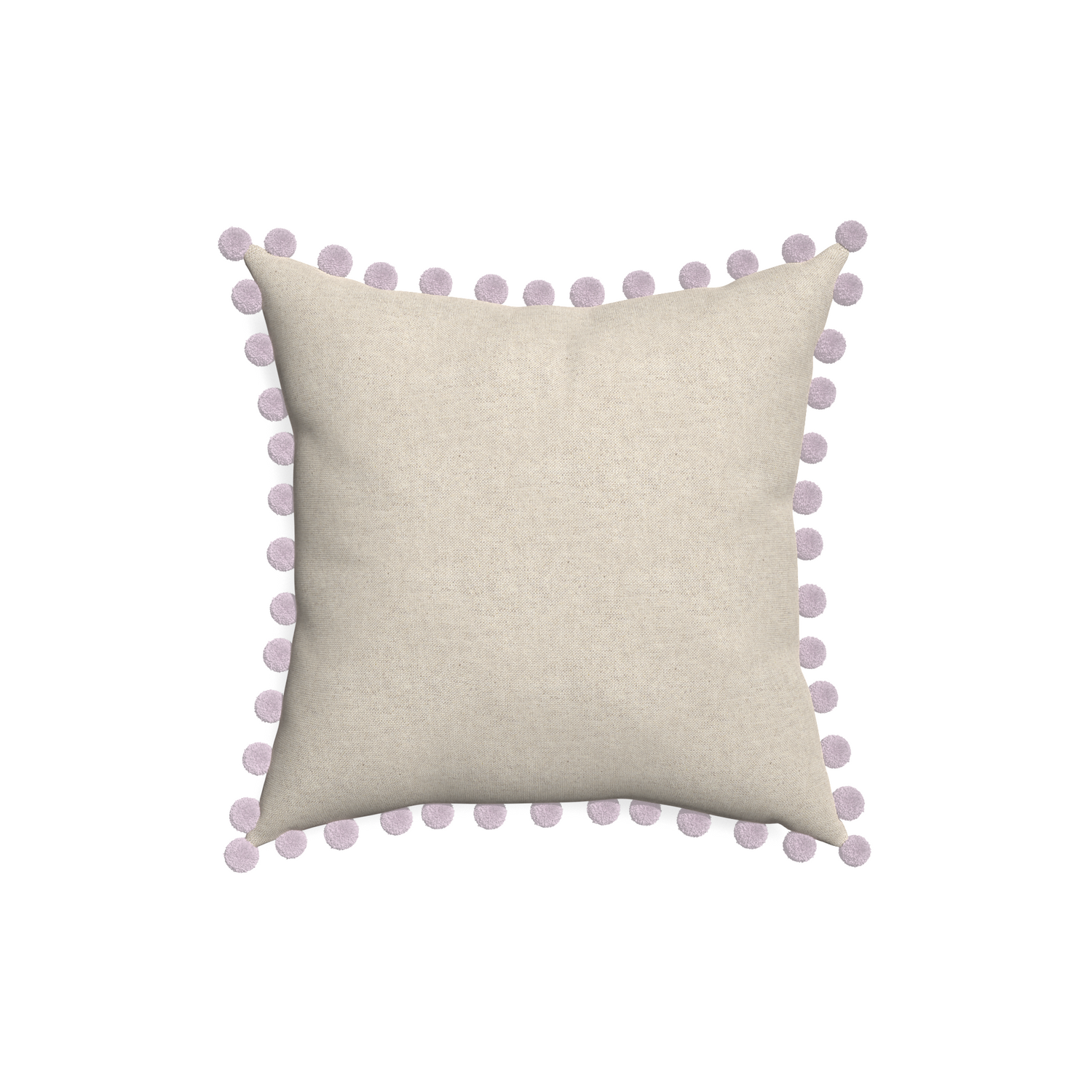 18-square oat custom light brownpillow with l on white background
