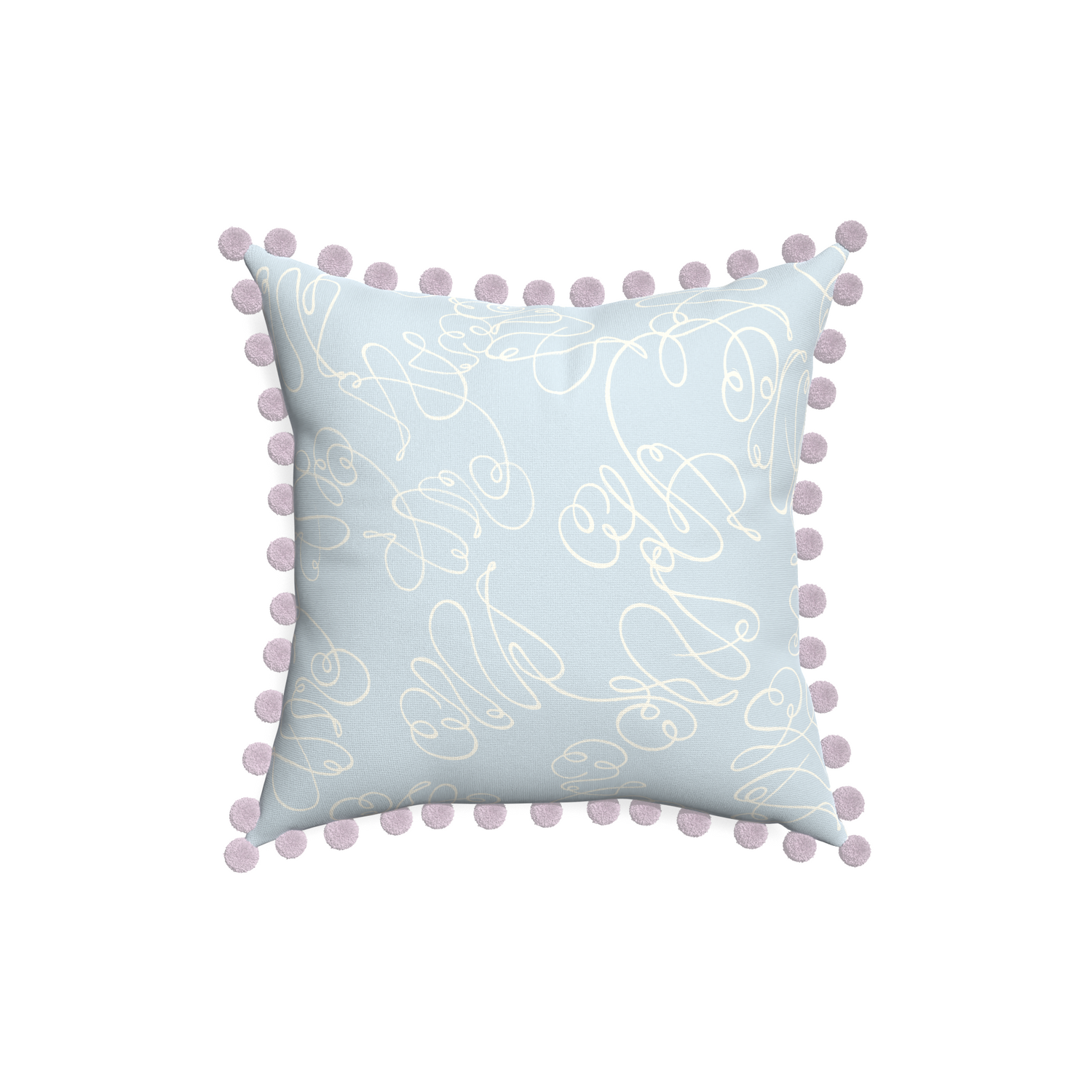 18-square mirabella custom pillow with l on white background