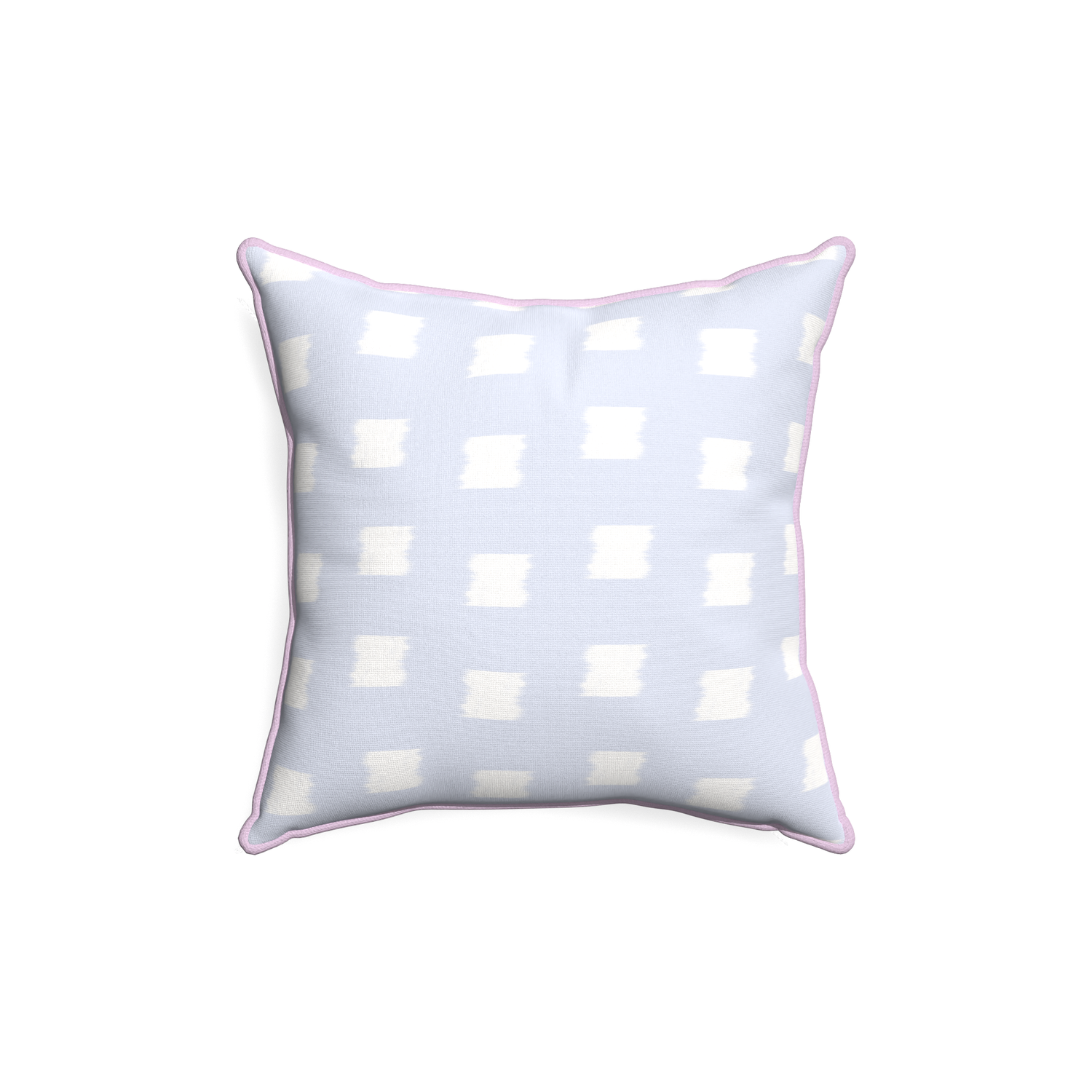 18-square denton custom sky blue patternpillow with l piping on white background